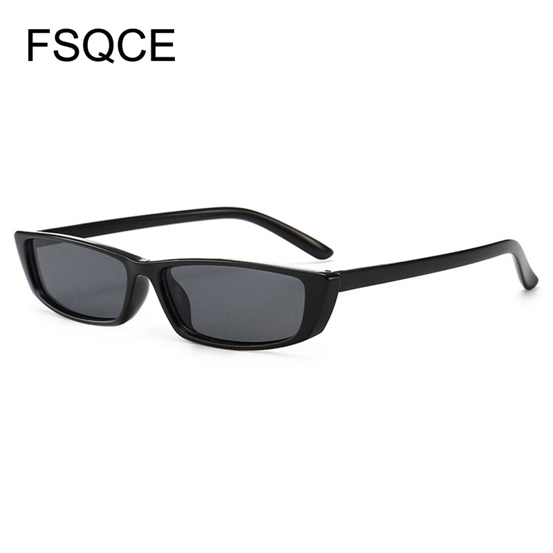 Vintage Rectangle Sunglasses Women Brand Designer Small Frame Sun Glasses Retro Black Eyewear Narrow Sunglass Weird UV400