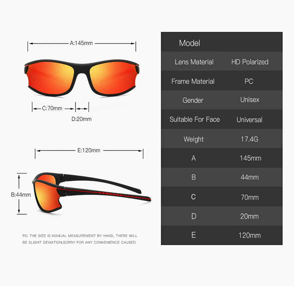 Polarized Sports Sunglasses for Men: Ideal for Cycling, Running, Fishing, and More