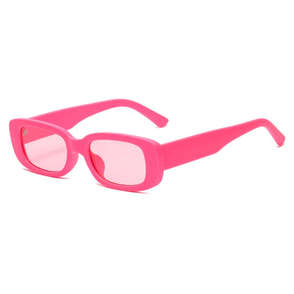 Stylish Y2K Sunglasses Women Man Macaron Pink Small Rectangle Colorful Sun Glasses Square Frame UV400 Eyewear